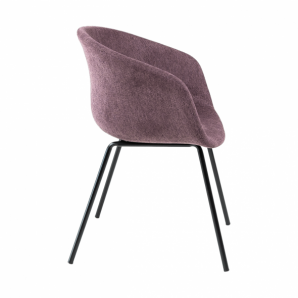 2 Sillones kiel, metal, tapizado tejido rosa fuerte - 2 unidades - Imagen 1