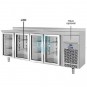 Frente Mostrador Refrigerado 2,5 Metros Ancho, 4 Puertas INFRICO IF604PCR