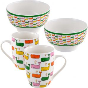 Pack de 2 set de boles de desayuno + set de 2 tazas infantiles - Imagen 1