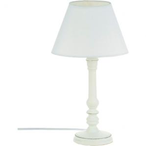 Lámpara de madera blanca h.36cm - Imagen 1