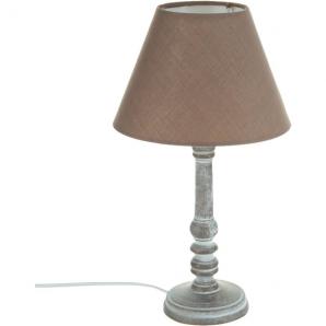 Lámpara de madera taupe h.36cm - Imagen 1