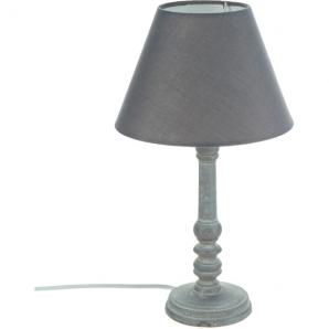 Lámpara de madera gris h.36cm - Imagen 1