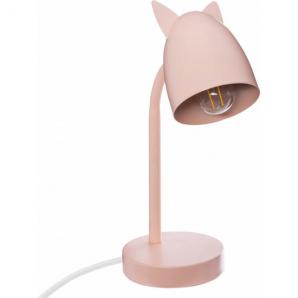 Lámpara infantil "orejas" de metal color rosa - 18 x 12,5 x 31 cm - Imagen 1