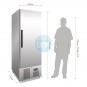 Congelador Vertical Slimline 1, Puerta Sólida, 440 Litros, Exterior inox Polar