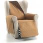 Rubi cubre sofa bicolor reversible 1 plaza beige/marron - Imagen 1