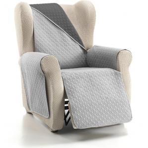 Rubi cubre sofa bicolor reversible 1 plaza perla/gris - Imagen 2