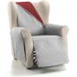 Rubi cubre sofa bicolor reversible 1 plaza rojo/perla - Imagen 1