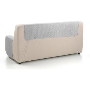 Rubi cubre sofa bicolor reversible 2 plazas aguamarina/crudo - Imagen 6
