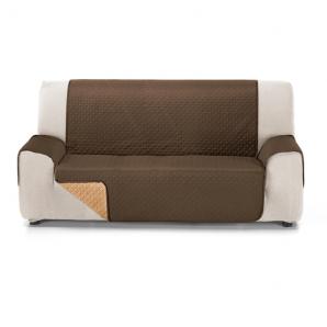 Rubi cubre sofa bicolor reversible 2 plazas beige/marron - Imagen 2