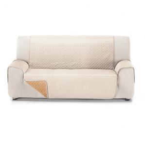 Rubi cubre sofa bicolor reversible 2 plazas crudo/beige - Imagen 1