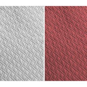 Rubi cubre sofa bicolor reversible 4 plazas rojo/perla - Imagen 4