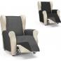 Rombo cubre sofa reversible acolchado 1 plaza antracita/negro - Imagen 3