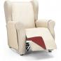 Rombo cubre sofa reversible acolchado 1 plaza beige/rojo - Imagen 2
