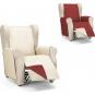 Rombo cubre sofa reversible acolchado 1 plaza beige/rojo - Imagen 3