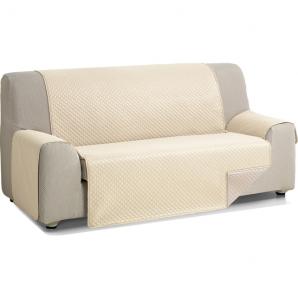 Rombo cubre sofa reversible acolchado 2 plazas beige/lino - Imagen 1