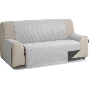 Rombo cubre sofa reversible acolchado 2 plazas gris/negro - Imagen 1