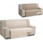 Rombo cubre sofa reversible acolchado 2 plazas lino/cuero - Imagen 3