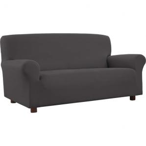 Funda de sofá elástica antimanchas 4 plazas gris - Imagen 1
