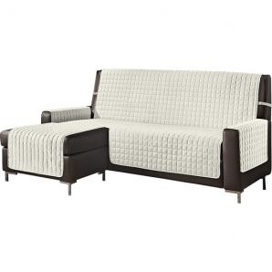 Funda de sofá chaise-longue 2 plazas reversible- adaptable a ambos lados crudo - Imagen 1