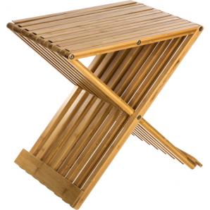 Silla taburete plegable de bambú - Imagen 1