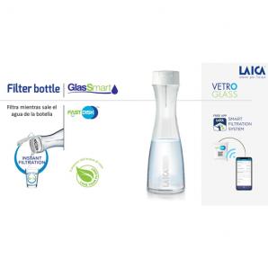 Botella de filtrado instantáneo en vidrio, 1,1 litros de capacidad - Imagen 2