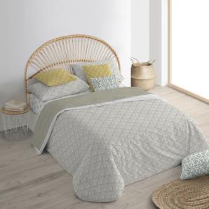 Funda nórdica 100% algodón modelo nashik beig para cama de 140x200 cm. - Imagen 1
