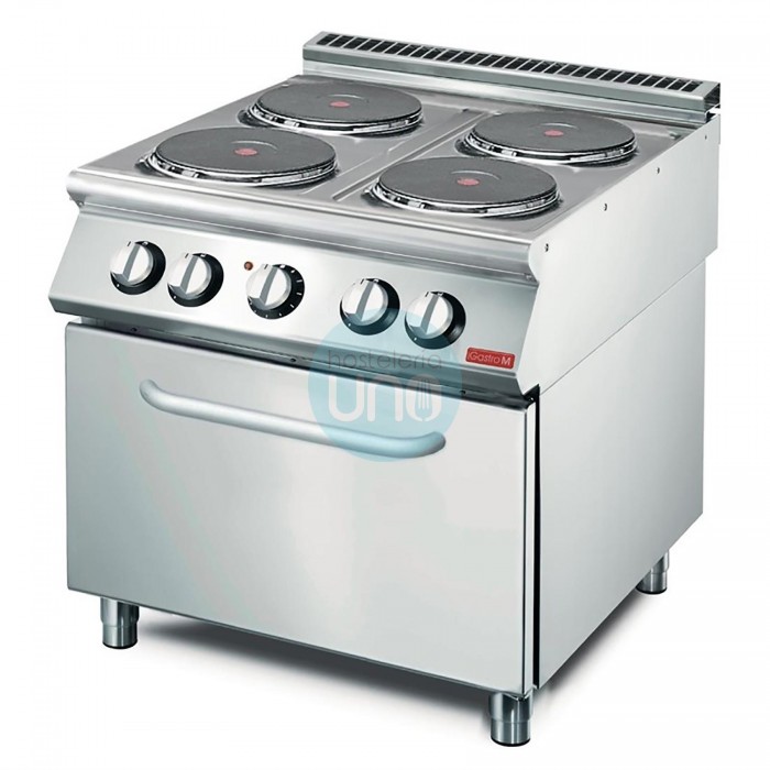 Cocina eléctrica con 4 placas y horno eléctrico de convección 70/80 CFE Gastro M Cocina eléctrica con 4 placas y horno eléctrico de convección 70/80 CFE Gastro M