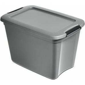 Caja de almacenaje colección ronja clipbox, extra estable, 27 l, 42 x 33 x 33 cm, gris - Imagen 1