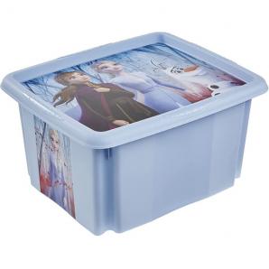Caja de almacenamiento con decoración, con tapa, 24 litros, 41,5x35,5x22, frozen, colección paulina - Imagen 1