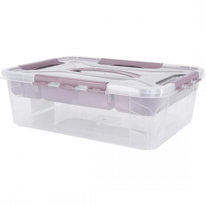 Caja de Almacenaje con Tapa Confortime Rectangular 17 L Con Tapa