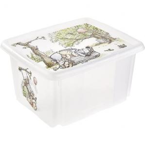 Caja de almacenamiento con decoración, con tapa, 24 litros, 41,5x35,5x22, winnie the pooh, colección paulina - Imagen 1