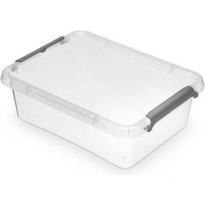 Caja de almacenamiento/clipbox lara, 1,15 l, modular apilable, tapa con clip para cerrar, transparente - Imagen 1