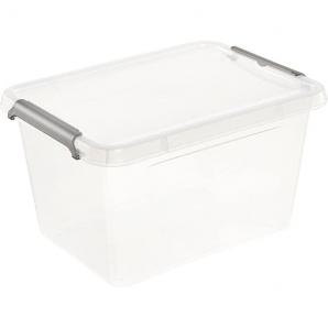 Caja de almacenamiento/clipbox lara, 2 litros, modular apilable, tapa con clip para cerrar, transparente - Imagen 1