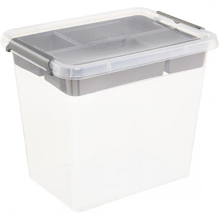 2x Caja de almacenaje Eurobox XL, Plástico ECO (PP), 43 x 35 x 24 cm, 28 l,  Azul