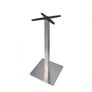 Mesa rhin, alta, acero inoxidable, base de 110 cms y tapa 80 x 80 cms. color a elegir, tableros de 80x80 cms: werzalit sm - mont