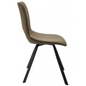 2 Sillas antibes new, metal, similpiel marrón oscuro - 2 unidades