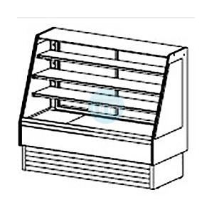 Vitrina Refrigerada Autoservicio 1,60 Metros Ancho, Respaldo inoxidable Docriluc VVAM-6-16-MR