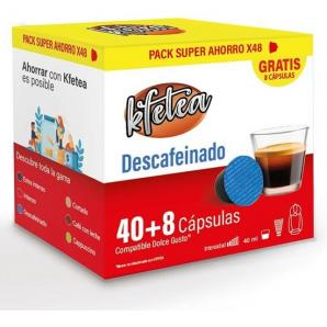 Café descafeinado dolce gusto compatible marca kfetea 48 cápsulas