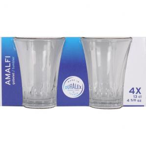 Set 4 vasos transparente 13cl amalfi