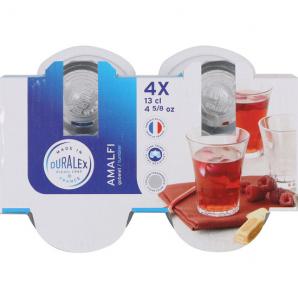 Set 4 vasos transparente 13cl amalfi