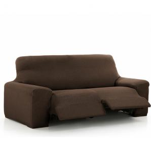 Maxifundas - funda de sofá relax 3 plazas 2 pies vega marrón