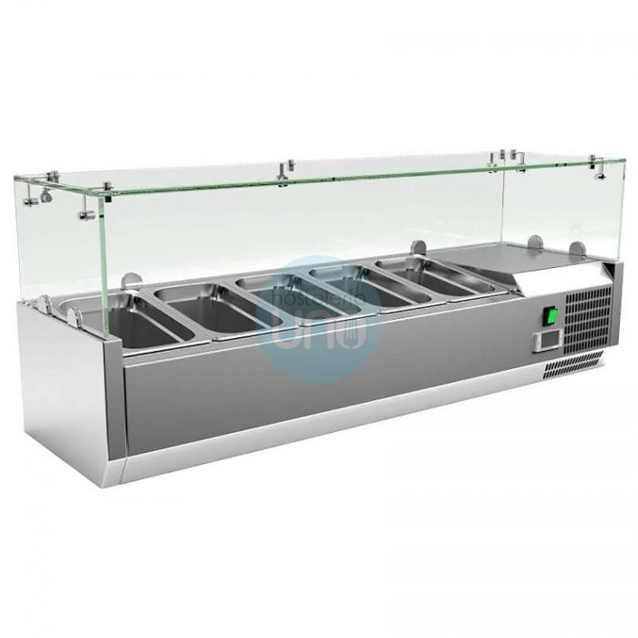 Vitrina 5 cubetas gn1/4 de 120 x 33,5 x 44h cm Pekín VRX1200330FG Vitrina 5 cubetas gn1/4 de 120 x 33,5 x 44h cm Pekín VRX1200330FG