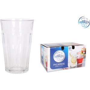 Set 6 vasos transparente 50cl picardie