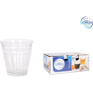 Set 6 vasos transparente 90cc picardie