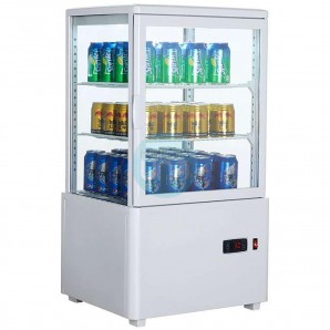 Expositor Refrigerado 4 Caras, 2 Estantes, 58 Litros, Blanco, XC58L-B