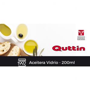 Aceitera vidrio 200ml c/tapon quttin