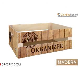 6 Cajas wood mate 39x29x15 organizer confortime - 6 unidades