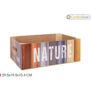 12 Cajas wood bri.29.5x19.5x10.4 nature confortime - 12 unidades
