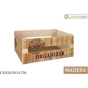 6 Cajas wood mate 32x24.5x14 organizer confortime - 6 unidades