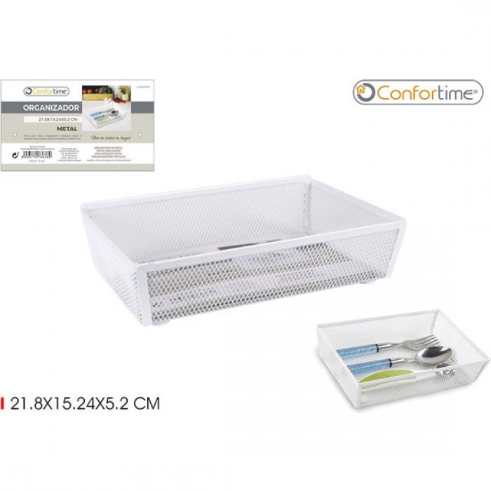 12 Organizadores metal 21.8x15.24x5.2cm confortime - 12 unidades